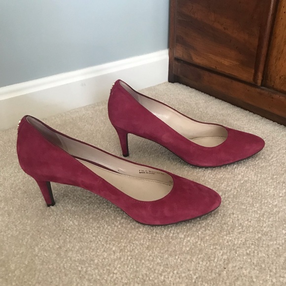 Cole Haan Magenta Suede Pumps - Picture 2 of 9